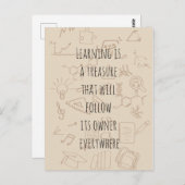 Text im Schulhintergrund Postkarte (Vorne/Hinten)