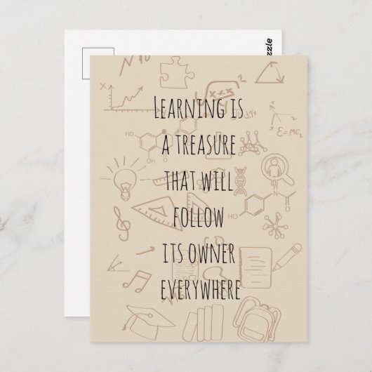 Text im Schulhintergrund Postkarte (Vorne/Hinten)