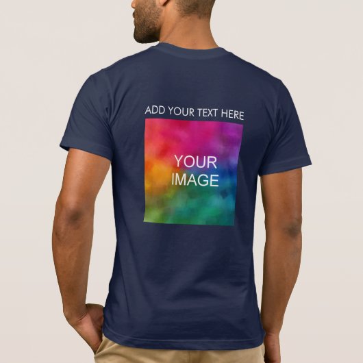 Text-Image für Ihr Firmenlogo auf doppelter Seite T-Shirt (Rückseite)