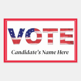 Text in den Farben der Fahnen, den Namen des roten Rechteckiger Aufkleber