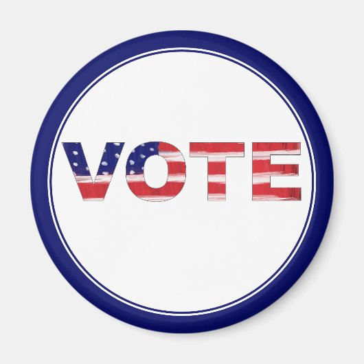 Text in den Farben der Flag blau wählen Magnet (Vorne)