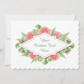 Text in einer Blume Rahmen benutzerdefinierte Einl Einladung (Vorderseite)