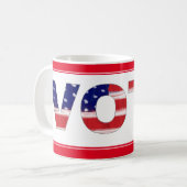 Text in Flag-Farben rot abstimmen Kaffeetasse (Vorderseite Links)