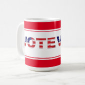 Text in Flag-Farben rot abstimmen Kaffeetasse (Vorderseite Links)