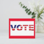 Text in Flag-Farben rot abstimmen Postkarte (Stehend Vorderseite)