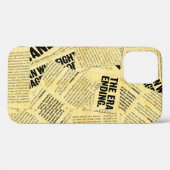 Text in Zeitungen mit altem Papier Case-Mate iPhone Hülle (Rückseite (Horizontal))