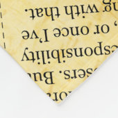 Text in Zeitungen mit altem Papier Fleecedecke (Ecke)