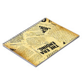 Text in Zeitungen mit altem Papier Notizblock (Linke Seite)