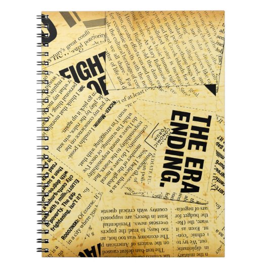 Text in Zeitungen mit altem Papier Notizblock (Vorderseite)