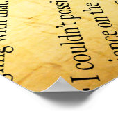 Text in Zeitungen mit altem Papier Poster (Ecke)