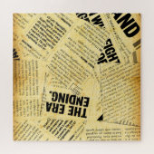 Text in Zeitungen mit altem Papier Puzzle (Horizontal)