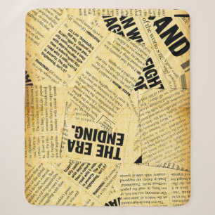 Text in Zeitungen mit altem Papier Sherpadecke