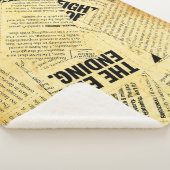 Text in Zeitungen mit altem Papier Sherpadecke (3/4)