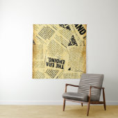 Text in Zeitungen mit altem Papier Wandteppich (Beispiel (Horizontal))