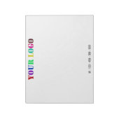 Text-Info zum Firmenlogo Notizblock (Rotiert)