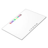 Text-Info zum Firmenlogo Notizblock (angewinkelt)