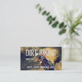 Text-integriertes Schmutz-Fahrrad-Foto Visitenkarte (Stehend Vorderseite)