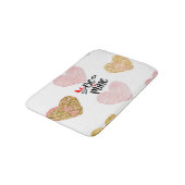 Text ist mein Herz Badematte (Schrägansicht)