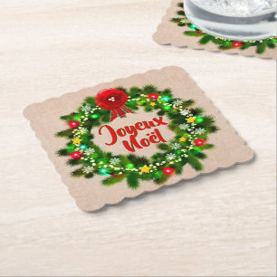 Text Joyeux Noël bearbeiten Untersetzer
