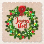 Text Joyeux Noël bearbeiten Untersetzer (Vorderseite)