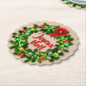 Text Joyeux Noël bearbeiten Untersetzer (angewinkelt)