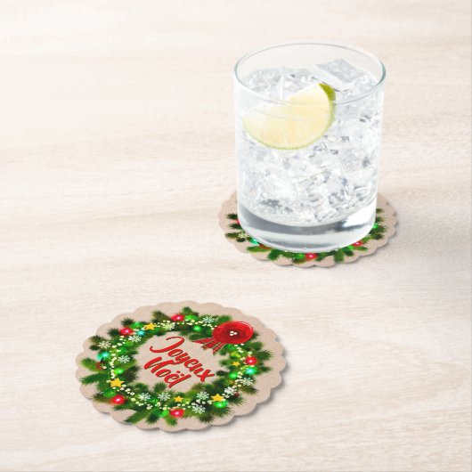 Text Joyeux Noël bearbeiten Untersetzer (Vor Ort)