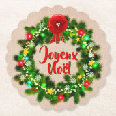Text Joyeux Noël bearbeiten Untersetzer (Vorderseite)