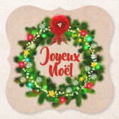 Text Joyeux Noël bearbeiten Untersetzer (Vorderseite)