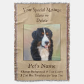 Text-Kästenpersonalisierte Throw-Decke des Decke (Vorderseite Vertikal)