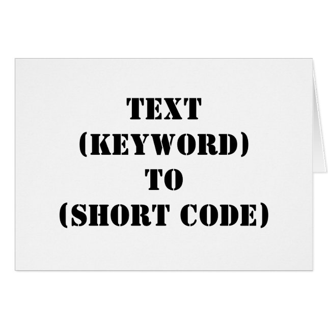 TEXT (KEYWORD) BIS (KURZER CODE) (Vorderseite (Horizontal))