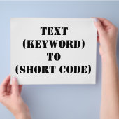 TEXT (KEYWORD) BIS (KURZER CODE) FLYER (Hand)