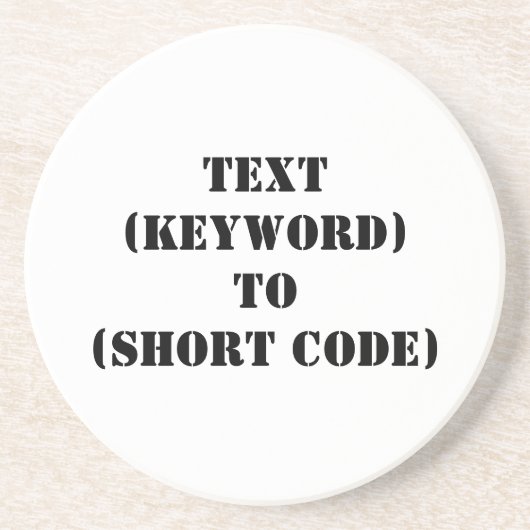 TEXT (KEYWORD) BIS (KURZER CODE) GETRÄNKEUNTERSETZER (Vorne)