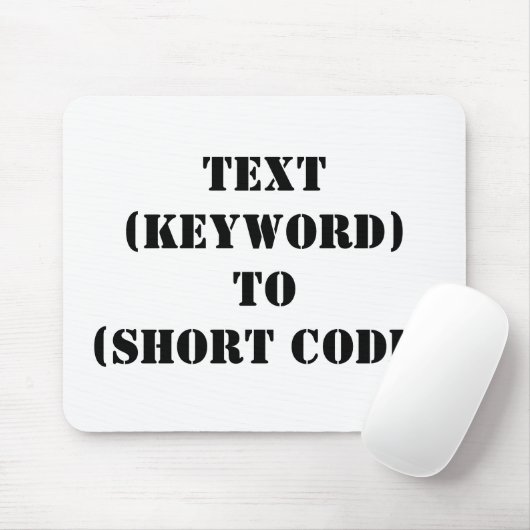 TEXT (KEYWORD) BIS (KURZER CODE) MOUSEPAD (Mit Mouse)