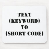 TEXT (KEYWORD) BIS (KURZER CODE) MOUSEPAD (Vorne)