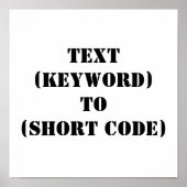 TEXT (KEYWORD) BIS (KURZER CODE) POSTER (Vorne)