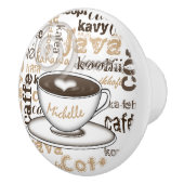 Text-Kunst-Kaffeetasse-Muster-Name Keramikknauf (Rechts)