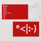 Text-Kunst Weihnachtselfemoticon-Weihnachten ASCII Visitenkarte (Vorne/Hinten)