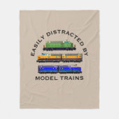 Text leicht ablenkbar Modellbahnverkehr Dieselmoto Fleecedecke (Vorderseite)