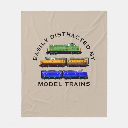 Text leicht ablenkbar Modellbahnverkehr Dieselmoto Fleecedecke (Vorderseite)