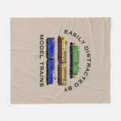 Text leicht ablenkbar Modellbahnverkehr Dieselmoto Fleecedecke (Vorderseite (Horizontal))