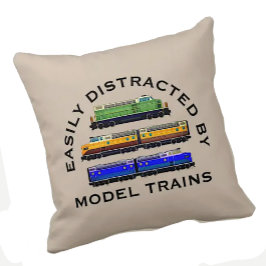 Text leicht ablenkbar Modellbahnverkehr Dieselmoto Kissen