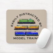 Text leicht ablenkbar Modellbahnverkehr Dieselmoto Mousepad (Mit Mouse)