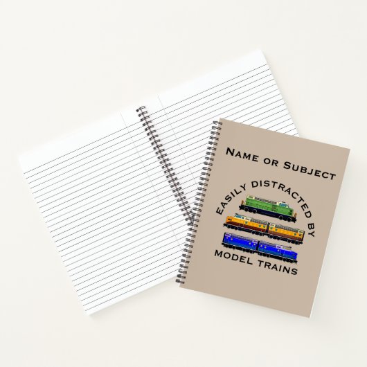 Text leicht ablenkbar Modellbahnverkehr Dieselmoto Notizblock (Innenseite)