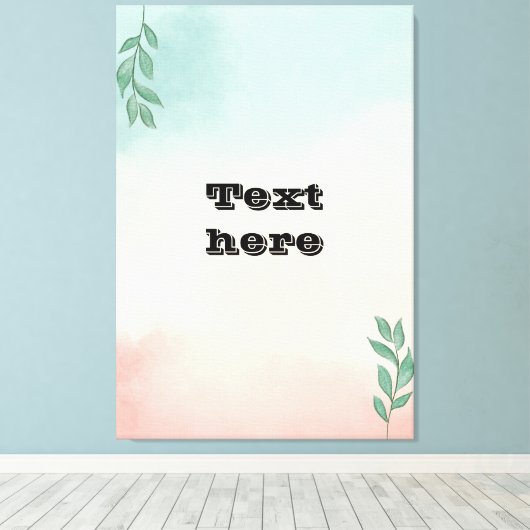 Text-Leinwand Leinwanddruck (Insitu (Holzboden))