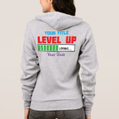 Text 'Level Up' mit grünem Ladefortschritt Hoodie (Rückseite)