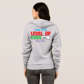 Text 'Level Up' mit grünem Ladefortschritt Hoodie (Schwarz voll)