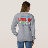 Text 'Level Up' mit grünem Ladefortschritt Sweatshirt (Schwarz voll)