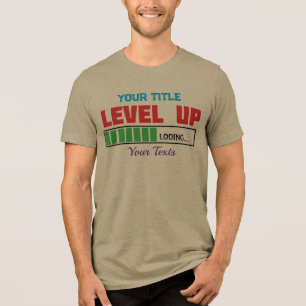 Text 'Level Up' mit grünem Ladefortschritt Tri-Blend Shirt