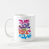 Text, Liebe und Rock 'n Roll Kaffeetasse (Links)