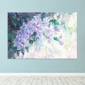*~* TEXT Lilac TV2 Stretched Canvas Print hinzufüg Leinwanddruck (Insitu (Holzboden))